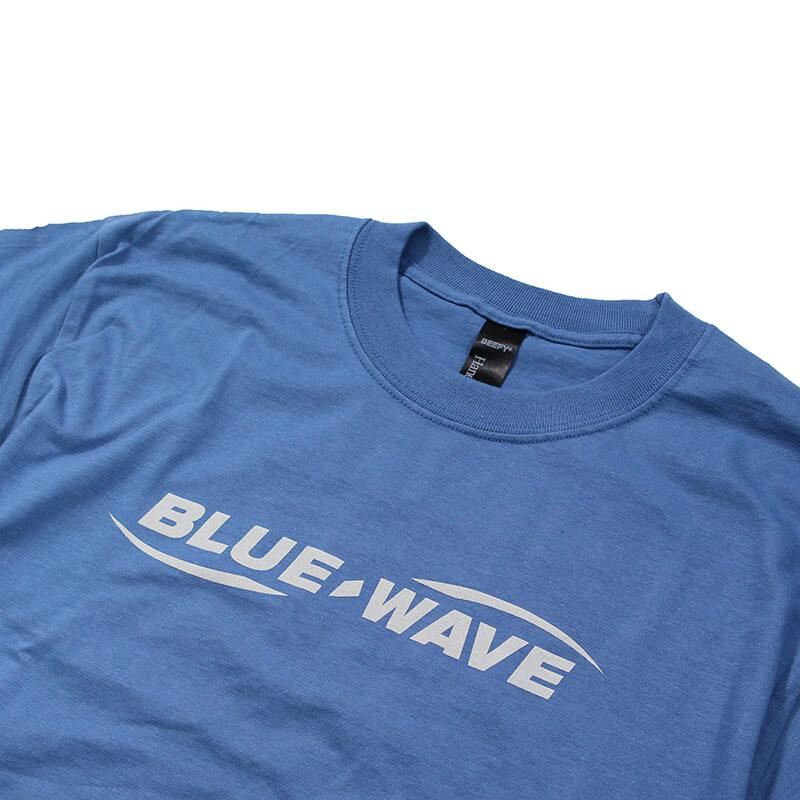 blue wave tshirt close